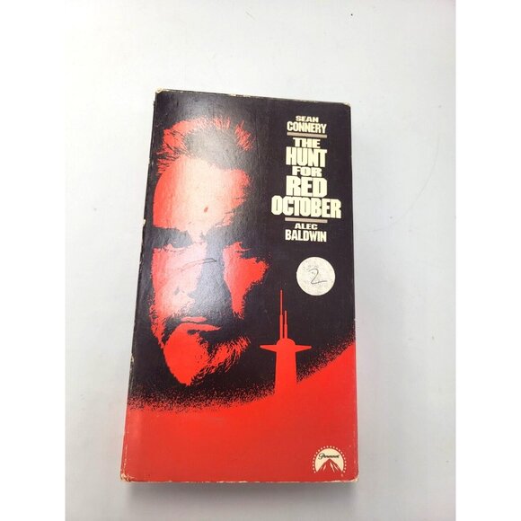 The Hunt for Red October VHS 1989 Red Tape Shell Alec Baldwin Sean Connery Rare - Picture 2 of 6